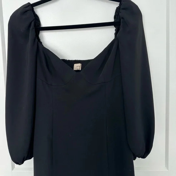Aritzia Wilfred Black Novella Dress - Size 2 - Picture 5 of 14